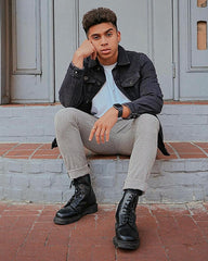 Sleek Black Leather Boots