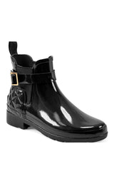 Quilted Gloss Chelsea Boots