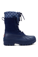 Waterproof Plaid Cuff Boots