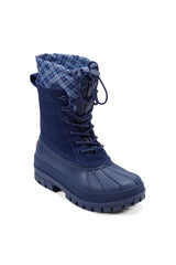 Waterproof Plaid Cuff Boots
