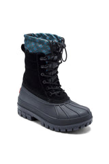 Waterproof Plaid Cuff Boots