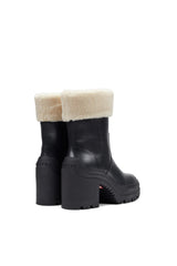 Fuzzy Lined Heeled Boots