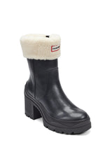 Fuzzy Lined Heeled Boots
