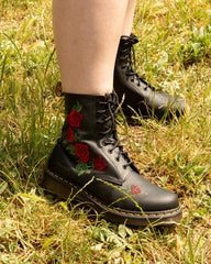 Embroidered Floral Boots