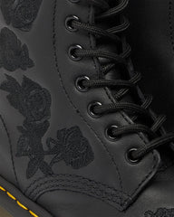 Floral Design Lace Up Boots