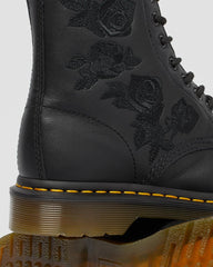 Floral Design Lace Up Boots