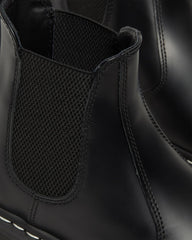 White Stitch Chelsea Boots