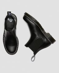 White Stitch Chelsea Boots