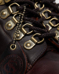 Leather Lace Up Collar Boots