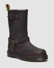 Rugged Leather Biker Boots
