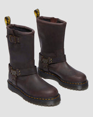 Rugged Leather Biker Boots