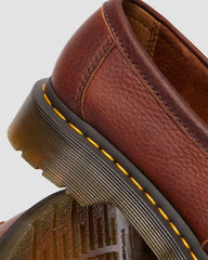 Brown Leather Yellow Stitch Loafers