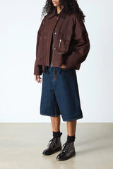 Polished Leather Lace Up Boots