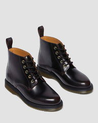 Polished Leather Lace Up Boots