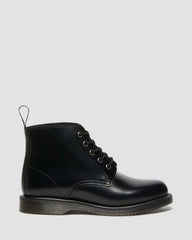 Sleek Polished Lace Up Boots