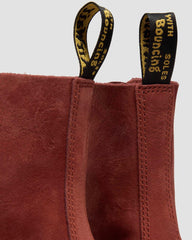 Red Nubuck Lace Up Boots