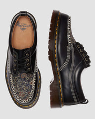 Leather Jacquard Moc Toe Shoes