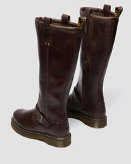 Rugged Knee High Biker Boots