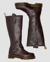 Rugged Knee High Biker Boots