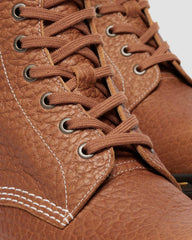 Textured Brown Combat Boots