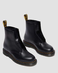 Polished Leather Slip On Boots
