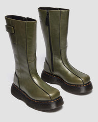 Green Platform Tall Boots