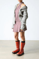 Orange Platform Boots