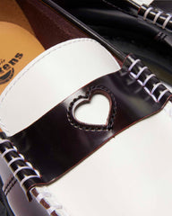 Heart Two Tone Leather Loafers