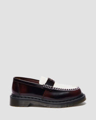 Heart Two Tone Leather Loafers