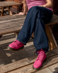 Textured Fuchsia Boots