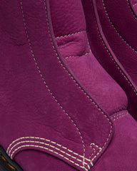 Plum Nubuck Ankle Boots