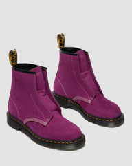 Plum Nubuck Ankle Boots