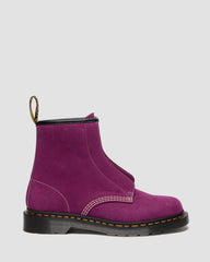 Plum Nubuck Ankle Boots