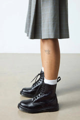 Croc Emboss Leather Boots