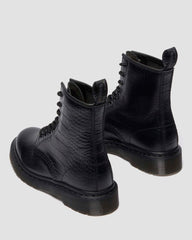 Croc Emboss Leather Boots
