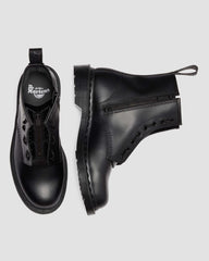 Monochrome Leather Ankle Boots