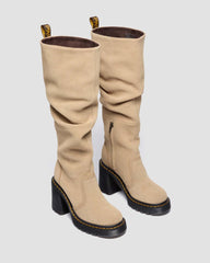 Chunky Suede Knee High Boots