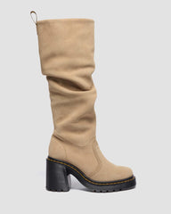 Chunky Suede Knee High Boots