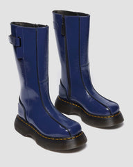 Blue Patent Platform Boots