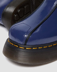 Blue Patent Platform Boots