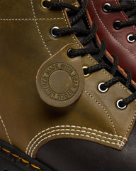 Earthy Tone Leather Lace Up Ankle Boots