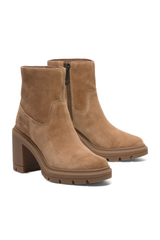 Leather Mid Zip Ankle Boots