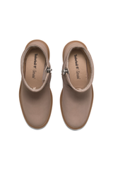 Leather Mid Zip Boots