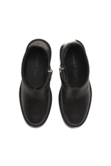 Leather Side Zip Ankle Boots