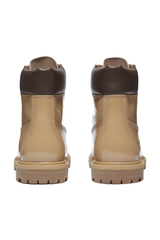 Shiny Leather Waterproof Ankle Boots