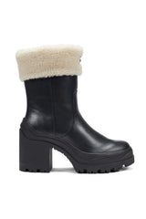 Fuzzy Lined Heeled Boots