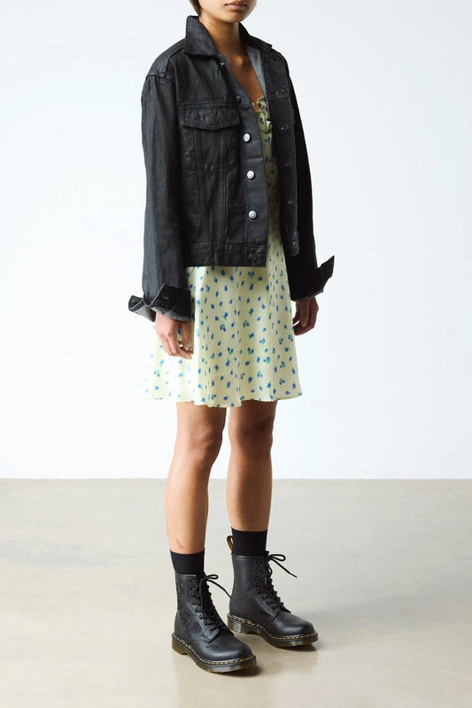 Floral Design Lace Up Boots