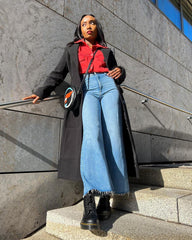 Sturdy Black Lace Up Boots