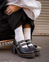 Leather Mary Jane Heels