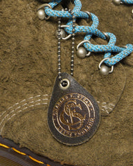 Olive Suede Lace Up Boots